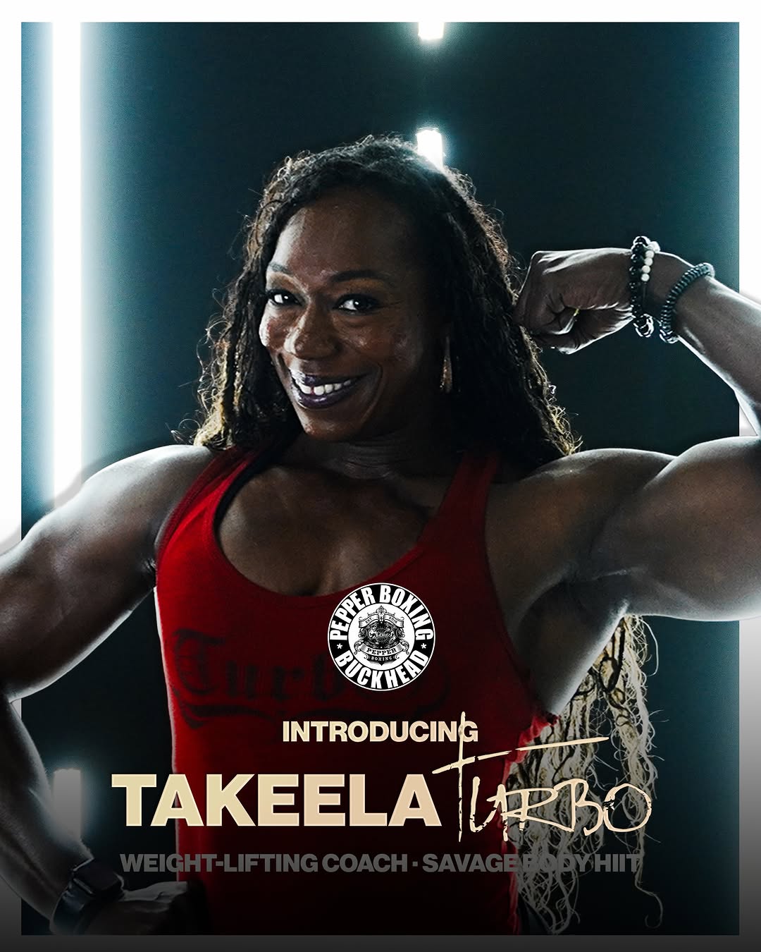 Portrait of coach Takeela Turbo.